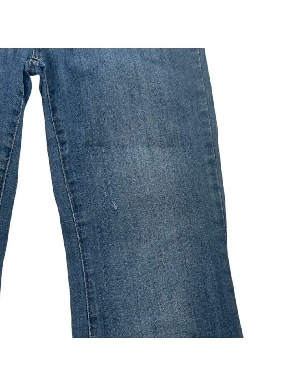 Judy Blue Jeans 13/31 Medium Wash Stretch Pull On Cropped Bootcut Raw Hem Denim - Picture 10 of 13